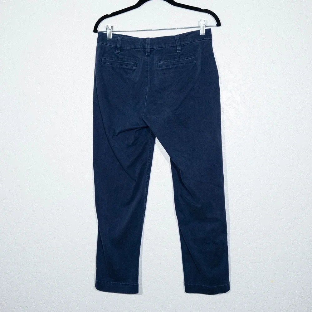 J. Crew Navy Blue High-Rise Girlfriend Chino Pants Size‎ 4